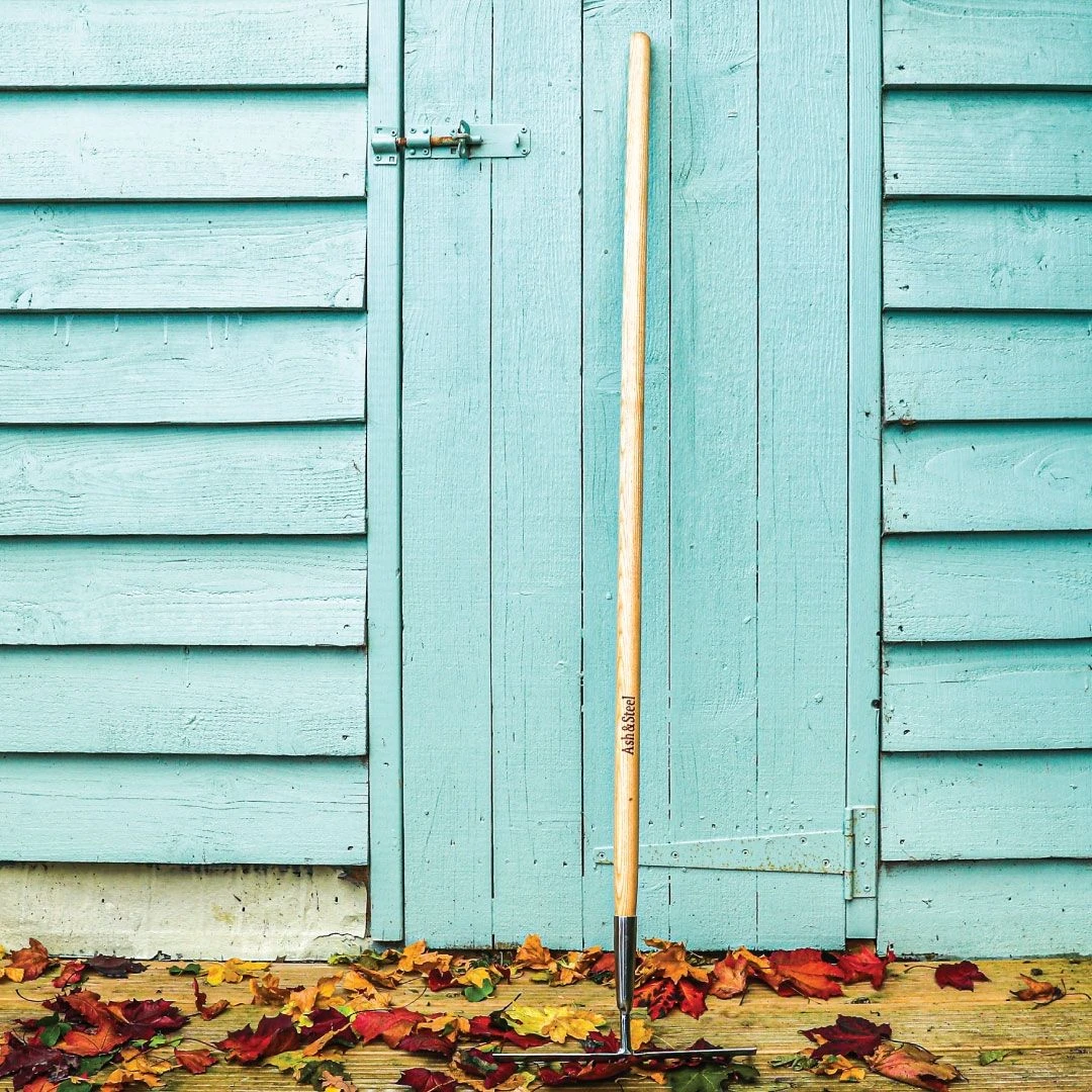 Ash & Steel : Heavy Duty Stainless Steel Garden Rake With Ash Handle - Image 2