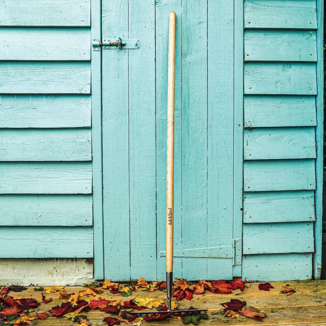 Ash & Steel : Heavy Duty Stainless Steel Garden Rake With Ash Handle - Image 4