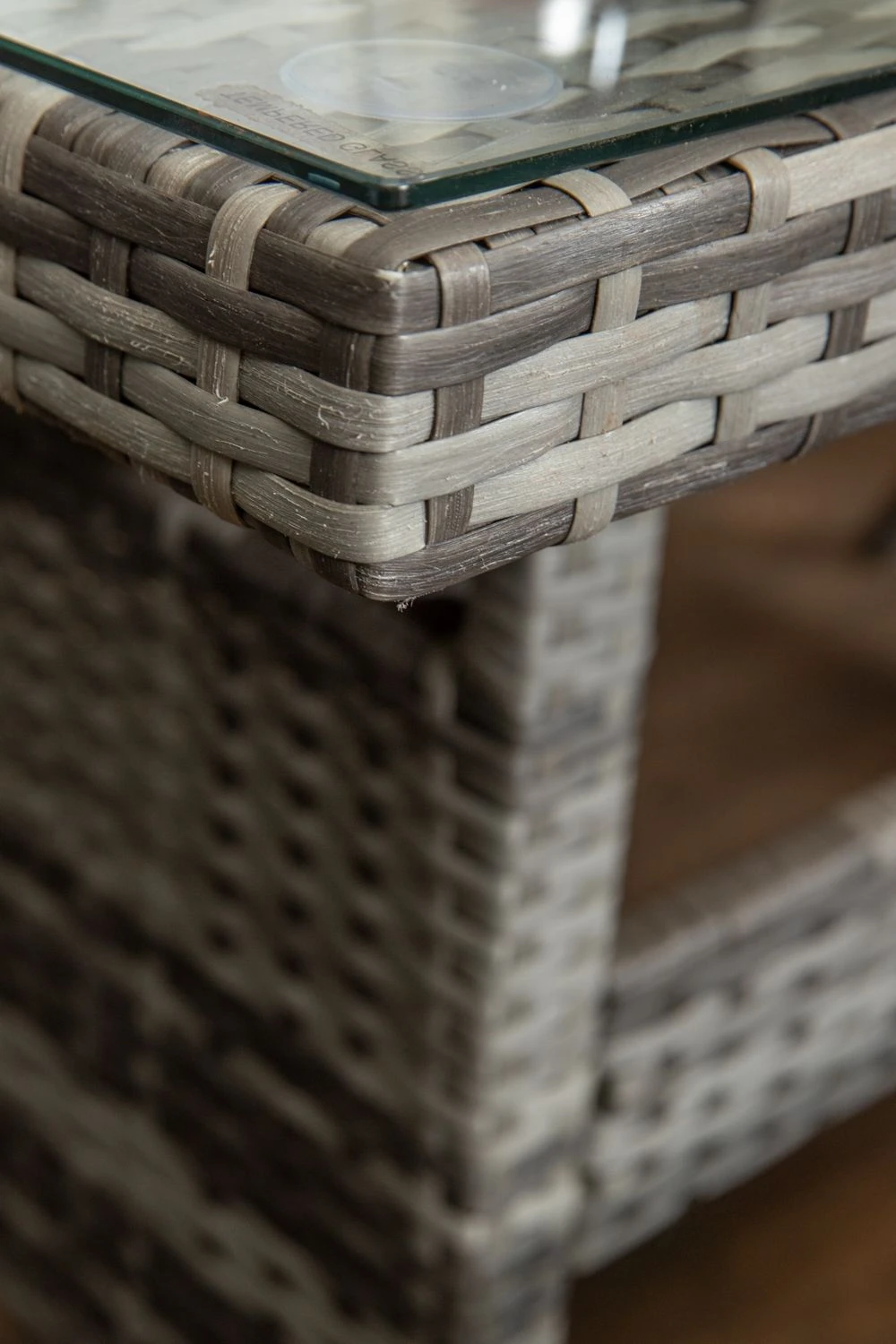 Palma Grey Rattan Casual Dining Sofa Set - High Backed With Dining Table, Three Stools & Cushions Included - Image 8