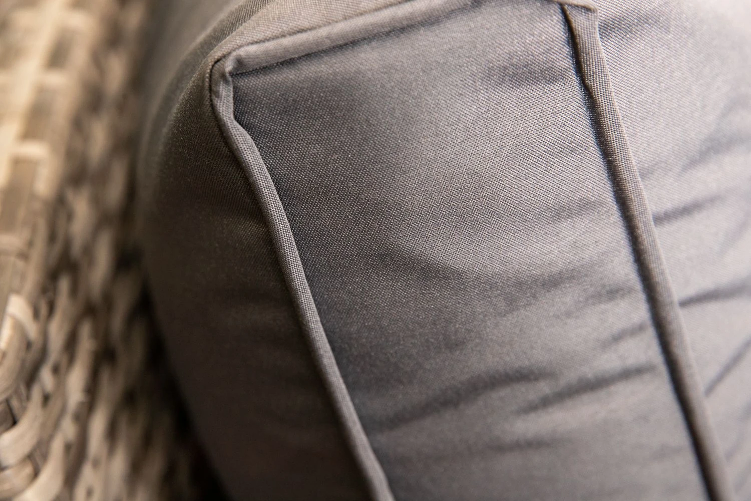 Palma Grey Rattan Casual Dining Sofa Set - High Backed With Dining Table, Three Stools & Cushions Included - Image 9