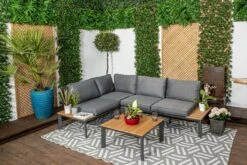 Anassa - Contemporary Aluminium Framed Corner Sofa Set And Coffee Table