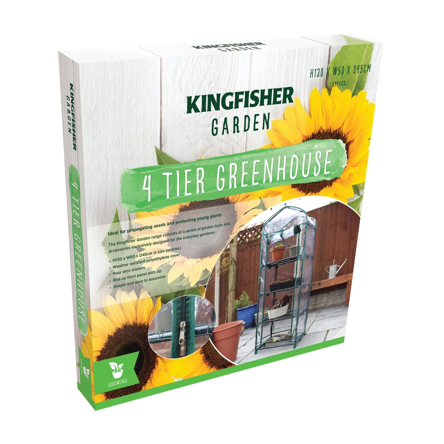 Four Tier Reinforced Mini Greenhouse - Outdoor Garden Plant Cold Frame Grow House - Image 3