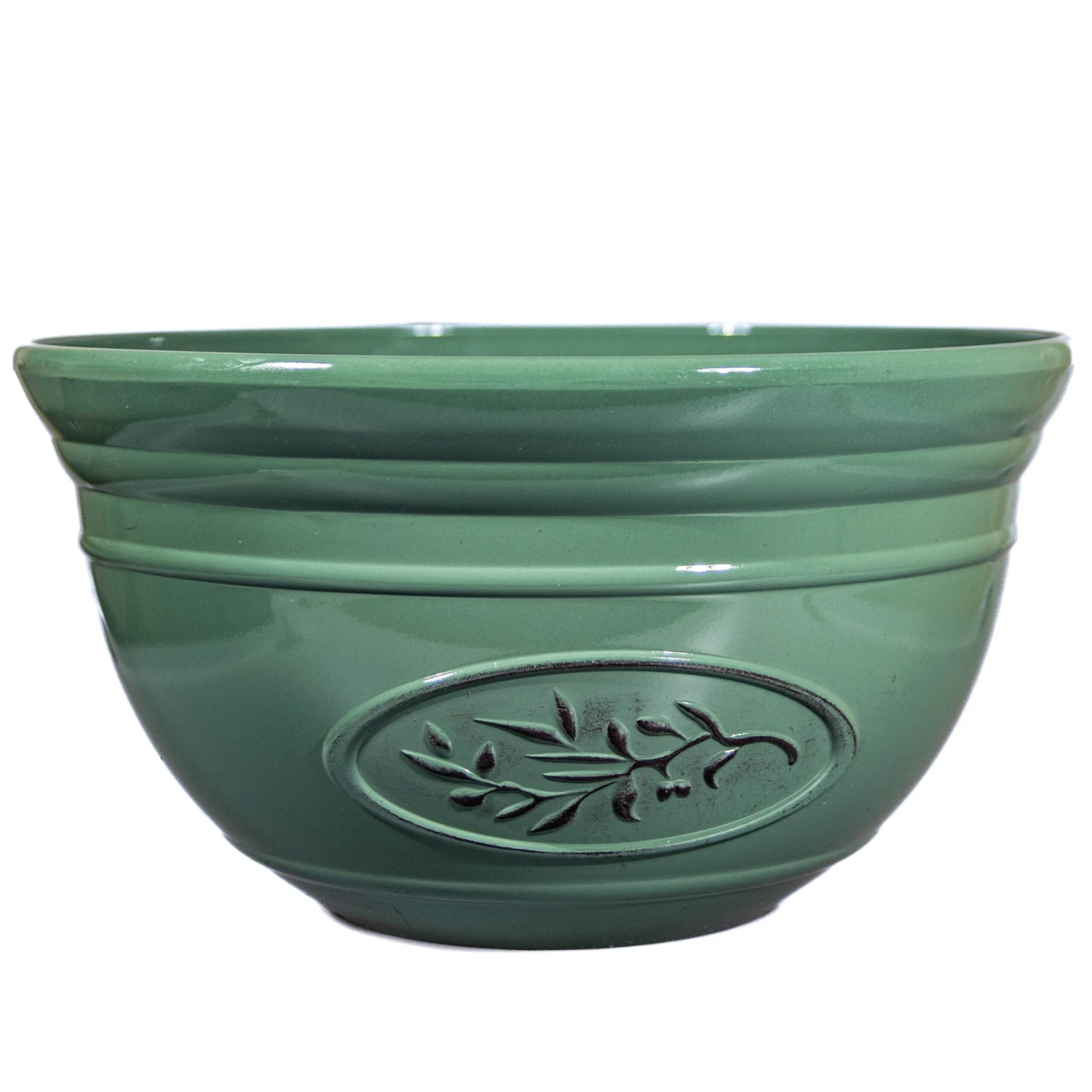 Green Olive Bowl Planter (30cm) - Image 3