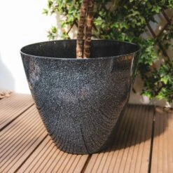 Fusion Savannah Planter - Windswept Black - Large (30cm)