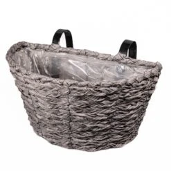 Hanging Rustic Wall Basket - ALL WEATHER Grey (35cm)